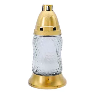 Üvegmécses Gold Twist 16 cm - Átlátszó