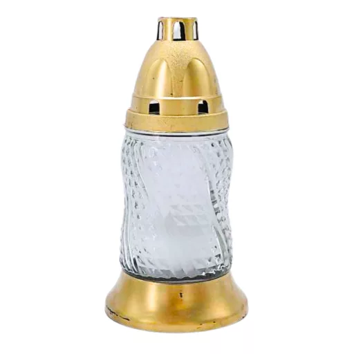 Üvegmécses Gold Twist 16 cm - Átlátszó
