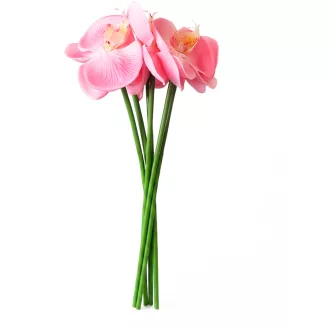   Művirág gumi Orchidea csokor 6 szálas kötegelve - rózsaszín