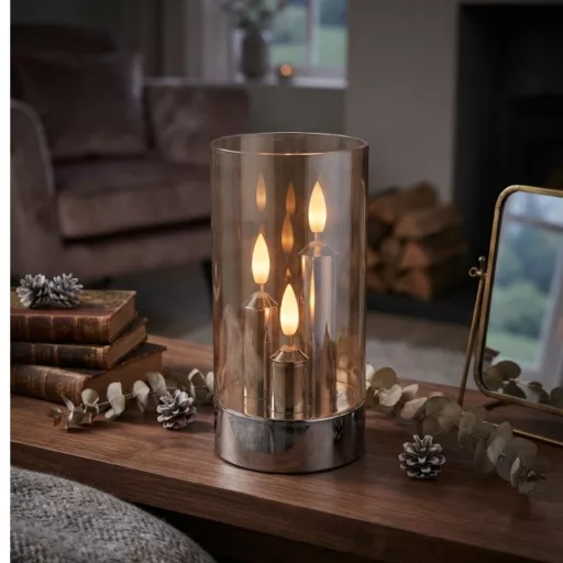 Led gyertya 3 égős 15cm-es