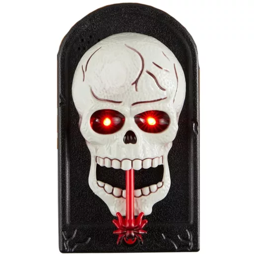 Halloween koponya csengő, elemmel
