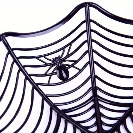 Pókhálós műanyag tál halloweenre többféle