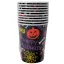 Halloween fekete papír pohár 10db/szett 