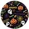 Halloween fekete papír tányér 23cm 10db/szett 