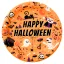 Halloween narancssárga papír tányér 23cm 10db/szett 