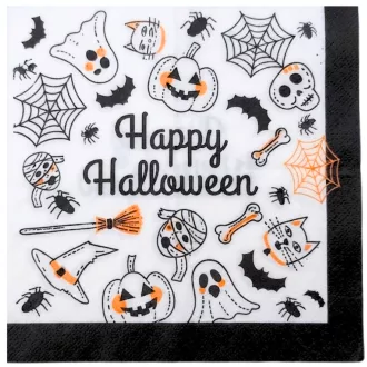 Halloween fehér szalvéta 20db/szett 