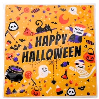 Halloween narancssárga szalvéta 20db/szett 