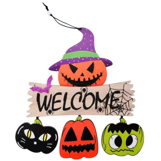 Halloween fa ajtódísz