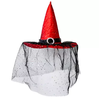 Halloween boszorkánykalap - Piros