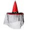 Halloween boszorkánykalap - Piros