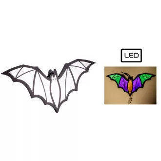 LED-es világító denevér dekoráció