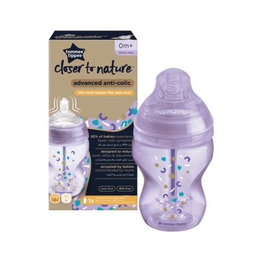 Tommee Tippee Advanced Anti-Colic cumisüveg 260ml lila panda