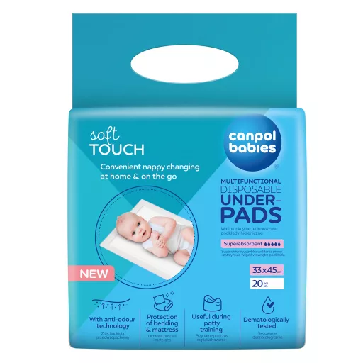 Canpol babies eldobható alátét 20db multifunkciós 33x45cm