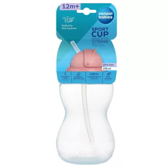 Canpol babies sport itatópohár szívószállal 370ml kék