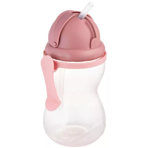 Canpol babies sport itatópohár szívószállal 370ml rózsaszín