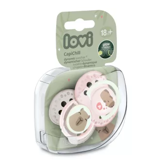 LOVI Szilikon dinamikus cumi capichill 18hó+ 2db lány