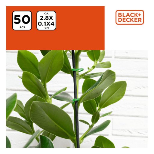 Black+Decker növénykötöző gyűrű 50db PE 2.8x0.1x4cm  BL 22g