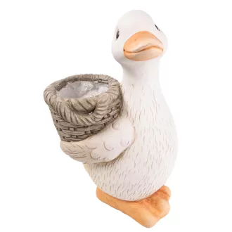 Kültéri kacsa+kaspó fehér 36,9cm 