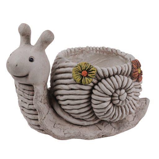 Kültéri kaspó csiga szürke 32,5cm 