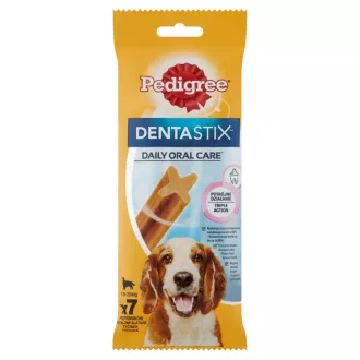   Pedigree DentaStix kiegészítő állateledel 10-25 kg-os, 4 hónapnál idősebb kutyák számára 7 db 180 g