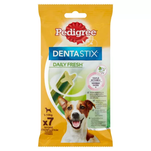 Pedigree DentaStix Daily Fresh kiegészítő eledel 4 hónapnál idősebb kutyák számára 5-10 kg 110 g