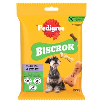   Pedigree Biscrok Multi Mix csirke, marha, bárány kiegészítő állateledel felnőtt kutyák számára 200 g