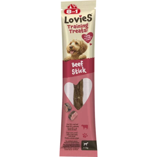 8in1 Lovies kutya jutalomfalat 15g Training Treats Beef Stick