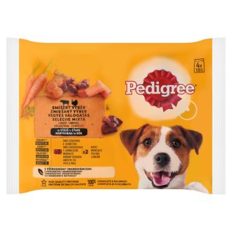  Pedigree Vegyes Válogatás teljes értékű nedves eledel felnőtt kutyák részére 4 x 100 g (400)
