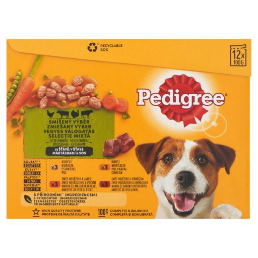 Pedigree Vegyes Válogatás teljes értékű nedves eledel felnőtt kutyák részére 12 x 100 g (1,2 kg)