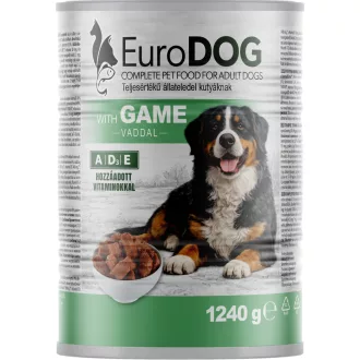 Eurodog kutya konzerv 1240g vadas
