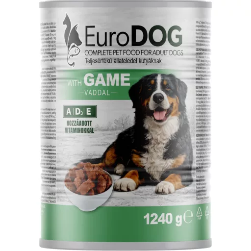 Eurodog kutya konzerv 1240g vadas