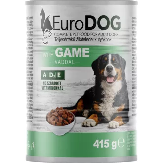 Eurodog kutya konzerv 415g vadas