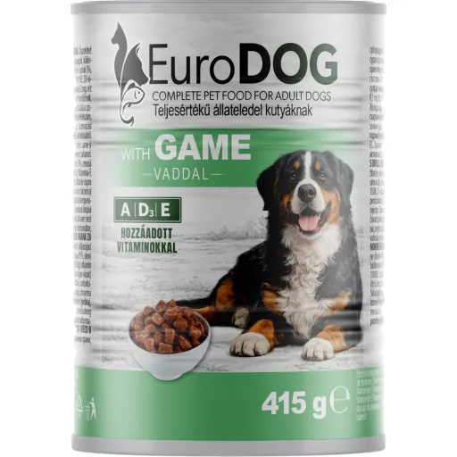 Eurodog kutya konzerv 415g vadas