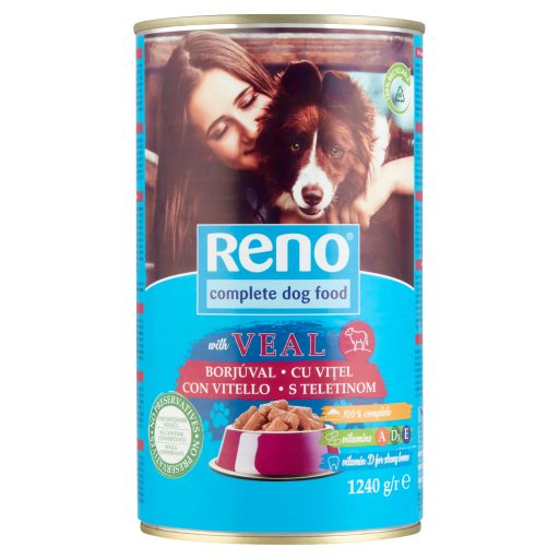 Reno teljes értékű állateledel felnőtt kutyák számára borjúval szószban 1240 g