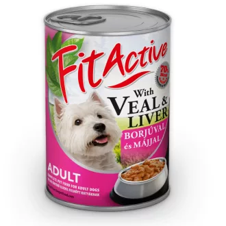 FitActive nedves kutyeledel 415g borjú-máj