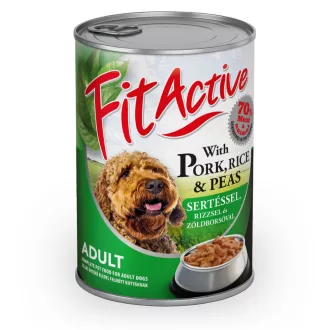 FitActive nedves kutyaeledel 1250g sertés-rizs-borsó