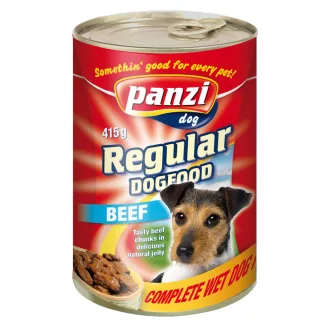 Panzi nedves kutyaeledel 415g Marhás