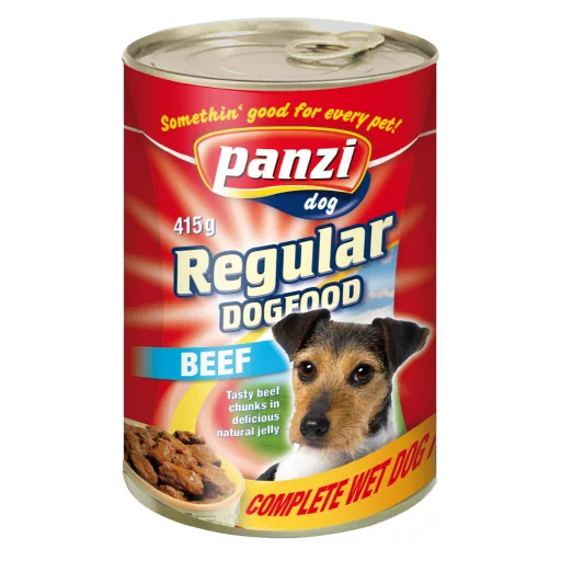 Panzi nedves kutyaeledel 415g Marhás