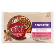Purina One Mini teljes értékű állateledel mini és kistestű felnőtt kutyák számára 4 x 85 g (340 g)