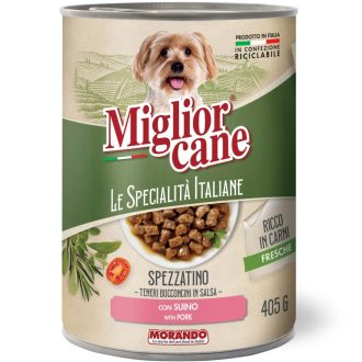 Migliorcane nedves kutyaeledel 405g Adult sertés