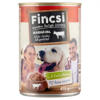 Fincsi nedves kutyaeledel 415g marha