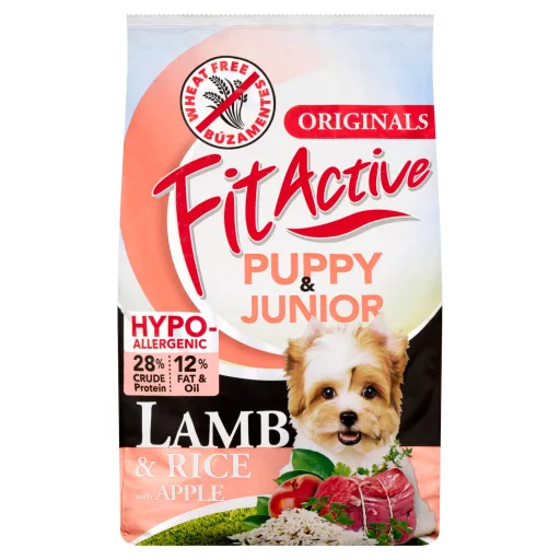 FitActive Puppy & Junior Hypoallergenic Lamb teljes értékű búzamentes szárazeledel 4 kg