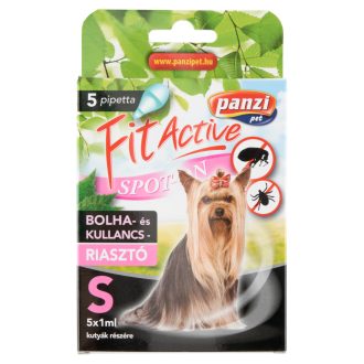   Panzi Fit Active Spot-On bolha- és kullancsriasztó kutyák részére S 5 x 1 ml