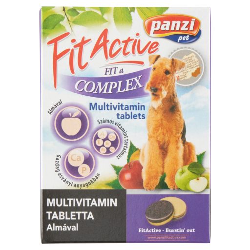 Panzi Fit Active Fit a Complex multivitamin tabletta almával kiegészítő eledel kutyáknak 60 db 60 g
