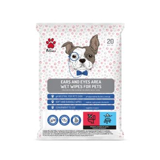   Petino nedves törlőkendő tisztításra 20db háziállatoknak fül- és szemkörnyék