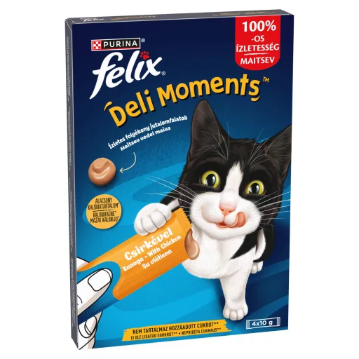 Felix macska jutalomfalat 4x10g Deli Moments Csirke