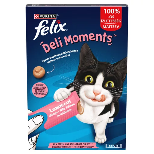 Felix macska jutalomfalat 4x10g Deli Moments Lazac