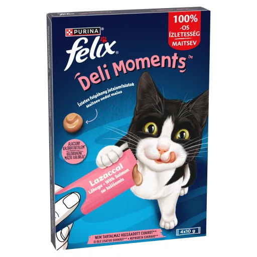 Felix macska jutalomfalat 4x10g Deli Moments Lazac