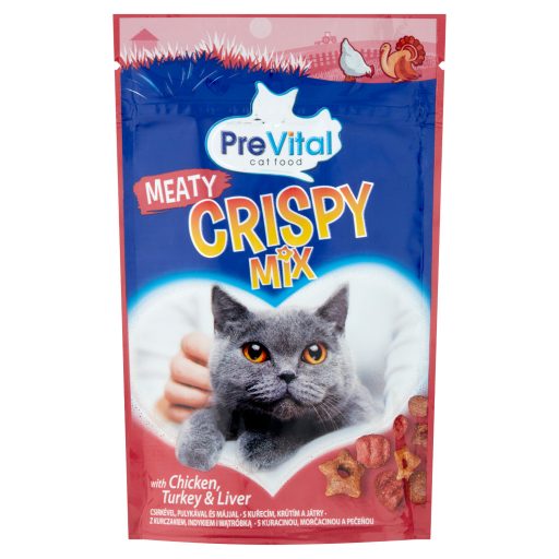 PreVital cica jutalomfalat 60g húsos Crispy Mix
