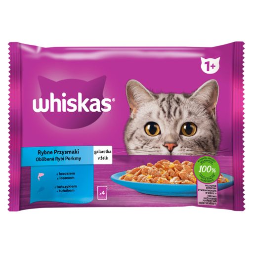 Whiskas alutasakos macskaeledel 4x85g halas aszpikban